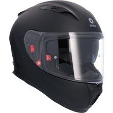 Shıro Fullface SH-605 Shanow Mat Siyah Güneş Vizörlü Kask