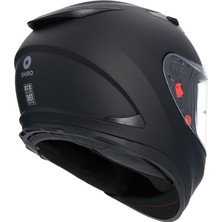 Shıro Fullface SH-605 Shanow Mat Siyah Güneş Vizörlü Kask