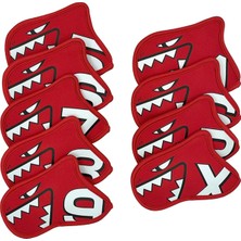 Alper 9 Adet Golf Demir Kapak Seti 5 6 7 8 9 Ap x S Golfçü Golf Kulübü Headcovers Hediye Kırmızı (Yurt Dışından)