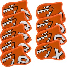 Alper 9 Adet Golf Demir Kapak Seti 5 6 7 8 9 Ap x S Golfçü Golf Kulübü Headcovers Hediye Turuncu (Yurt Dışından)
