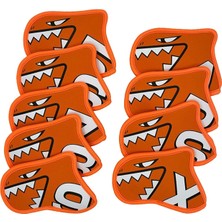 Alper 9 Adet Golf Demir Kapak Seti 5 6 7 8 9 Ap x S Golfçü Golf Kulübü Headcovers Hediye Turuncu (Yurt Dışından)