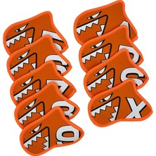 Alper 9 Adet Golf Demir Kapak Seti 5 6 7 8 9 Ap x S Golfçü Golf Kulübü Headcovers Hediye Turuncu (Yurt Dışından)