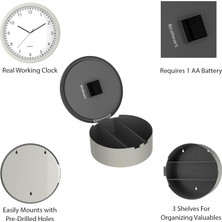 Aqqogib Gizli Kasalı Duvar Saati, 10" (Yurt Dışından)