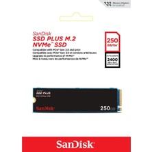 Sandisk SSD Plus 250GB 2400MB-1500MB M.2 PCIe Gen 3.0 NVMe SSD