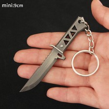 Dgn Aksesuar Valorant Uzaylı Avcısı Bıçak Metal Mini Figür (Anahtarlık) ve Dekor Standı