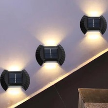 Yiqln 4 Adet Güneş Enerjili Duvar Lambası-Beyaz Işık-8led (Yurt Dışından)