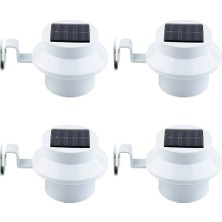 Yiqln 4pcs Solar Oluk Işığı-Oluk Işığı Beyaz Kabuk/sıcak Beyaz Işık (Yurt Dışından)