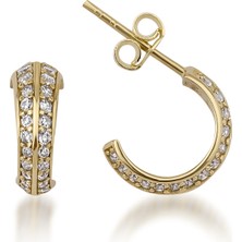 Kairos Jewelry 14 Ayar Altın Sıra Taşlı Bombe Halka Çivi Küpe
KRS-K51-14GEZ