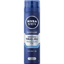 NIVEA Men Protect&Care Tıraş Jeli 200ml;Kuru Ciltler İçin;Pürüzsüz Tıraş