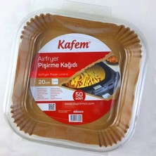 Kafem Airfrey Pişirme Kağıdı ( Kare )  Kafem 20 cm 50 Adt