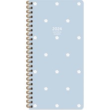 Keskin Color Haftalık Cep Ajandası Papatya 8x16 cm Mavi Renkli Çiçek Desenli 2024