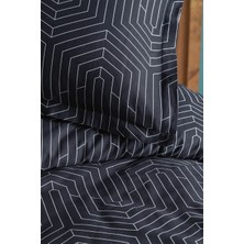 Strada Black 210 Tc (83 Tel) Pamuk Saten Nevresim Takımı Aile Seti
