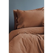 Savanna Yıkanmış %100 Pamuk Poplin tarçın King Size Nevresim Takımı