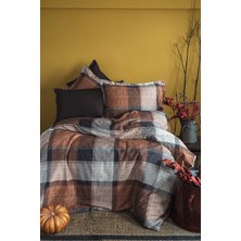 İssimo Home Dunloe Cinnamon 210 Tc (83 Tel) Dijital Pamuk Saten Nevresim Takımı Tek Kişilik