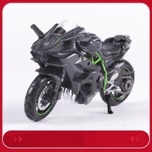 Runjing Kawasaki H2R 1:18 Motosiklet Modeli Oyuncak Motosiklet Tabanı ile (Yurt Dışından)