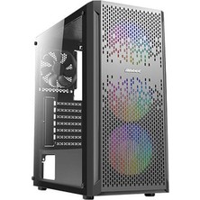 Antec NX290 Rainbow Fanlı Temperli Camlı Mid Tower Mesh Siyah Gaming Kasa