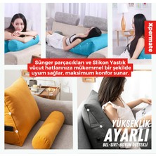 Xpermate Yükseklik Ayarlı Tv Yastığı ve Okuma Yastığı - Bel Destek Yastığı - Tv Yastık - Sırt Yastığı - Boyun Desteği Antrasit