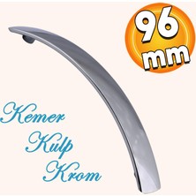 Badem10 Kemer Ayder Mobilya Mutfak Dolabı Çekmece Dolap Kapak Kulpu Düz Metal Kulp Kulbu Kulpu 96 mm Krom