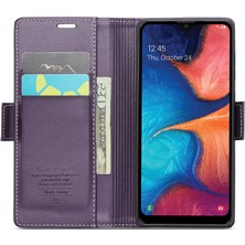 Cool-M Samsung Galaxy A40 Rfıd Engelleme Pu Deri Telefon Kasası Stand Cüzdan Anti-Drop Cover (Yurt Dışından)