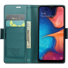 Cool-M Samsung Galaxy A40 Rfıd Engelleme Pu Deri Telefon Kasası Stand Cüzdan Anti-Drop Cover (Yurt Dışından)