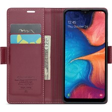 Cool-M Samsung Galaxy A40 Rfıd Engelleme Pu Deri Telefon Kasası Stand Cüzdan Anti-Drop Cover (Yurt Dışından)