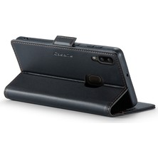 Cool-M Samsung Galaxy A40 Rfıd Engelleme Pu Deri Telefon Kasası Stand Cüzdan Anti-Drop Cover (Yurt Dışından)