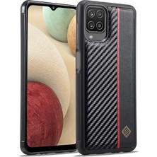 Cool-M Samsung Galaxy A12 Pu Deri Kaplamalı Tpu + Eva Case Karbon Fiber Telefon Kapağı (Yurt Dışından)