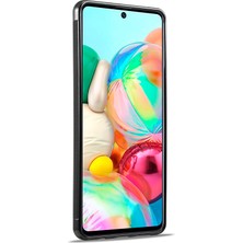 Cool-M Samsung Galaxy A71 4g SM-A715 Toz Geçirmez Kılıf Pu Deri+Tpu+Eva Karbon Fiber Doku Telefon Kapağı (Yurt Dışından)