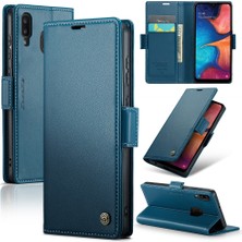 Cool-M Samsung Galaxy A40 Rfıd Engelleme Pu Deri Telefon Kasası Stand Cüzdan Anti-Drop Cover (Yurt Dışından)