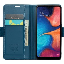 Cool-M Samsung Galaxy A40 Rfıd Engelleme Pu Deri Telefon Kasası Stand Cüzdan Anti-Drop Cover (Yurt Dışından)