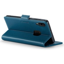 Cool-M Samsung Galaxy A40 Rfıd Engelleme Pu Deri Telefon Kasası Stand Cüzdan Anti-Drop Cover (Yurt Dışından)