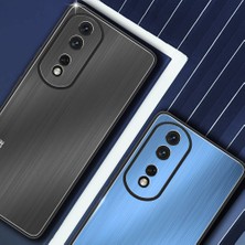 Xshine Honor 80 Pro 5g Çizgiye Karşı Telefon Kılıfı Tpu + Alüminyum Alaşımlı Arka Fırçalı Telefon Kapağı (Yurt Dışından)