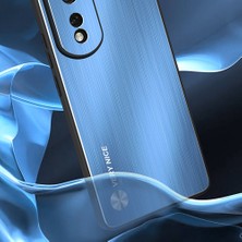 Xshine Honor 80 Pro 5g Çizgiye Karşı Telefon Kılıfı Tpu + Alüminyum Alaşımlı Arka Fırçalı Telefon Kapağı (Yurt Dışından)