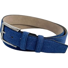 Süzer Deri 4 Cm. Klasik  Süet Erkek Kemer Lacivert