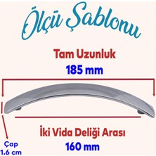 Badem10 Kemer Mutfak Dolabı Mobilya Çekmece Dolap Kapak Kulpu Düz Ayder Metal Kulp Kulbu Kulpu 160 mm Krom