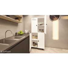 Zerka Concept Valentu Mdf 4 Raflı Çok Amaçlı Mutfak Banyo Ayakkabılık DOLAP50CM