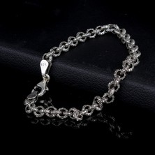 Tesbih Sepetim 925 Ayar Gümüş El Işi Doch Zincir Model Erkek Bileklik