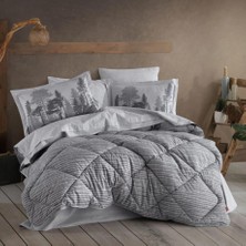 Hobby Poplin Çift Kişilik Uyku Seti Tully Gri