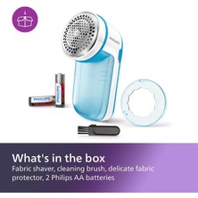 Philips GC026/00 Tüy Tıraş Makinesi, Farklı Kumaşlar Için, Pille Çalışır, Turkuaz