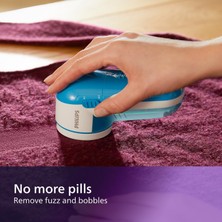 Philips GC026/00 Tüy Tıraş Makinesi, Farklı Kumaşlar Için, Pille Çalışır, Turkuaz