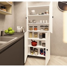 Zerka Concept Tamamı Mdf 6 Raflı Çok Amaçlı Banyo Dolabı 70 cm