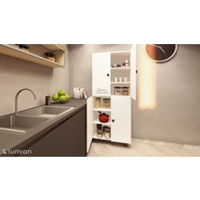 Zerka Concept Tamamı Mdf 6 Raflı Çok Amaçlı Mutfak Banyo Ayakkabılık Dolabı  70 cm