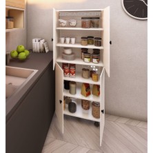 Zerka Concept Simla Çok Amaçlı Mutfak Banyo Ayakkabılık Dolabı 180 cm 6 Bölmeli