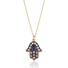 Kairos Jewelry 14 Ayar Altın Hamsa Kolye
