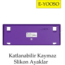 E-Yooso Z-94 Mekanik Klavye Beyaz Mor (Kırmızı Switch)
