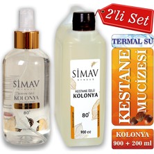 Simav Synaus Kestane Özlü ve Termal Sulu Kolonya 2'li Set 900 ml + 200 ml