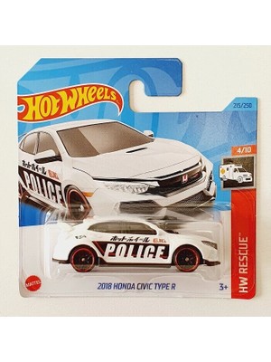 Hot Wheels Oyuncak Araba 2018 Honda Civic Type R Metal Malzeme Işıksız 1/64 Ölçek