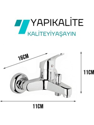 Yapı Kalite Krom Mix 3'lü Banyo Batarya Seti Duş Mutfak Lavabo Bataryası