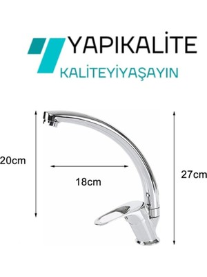 Yapı Kalite Mix Krom Mutfak Eviye Lavabo Bataryası Musluk