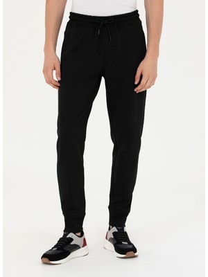 U.s. Polo Assn. Normal Bel Slim Fit Siyah Erkek Eşofman Altı Karan